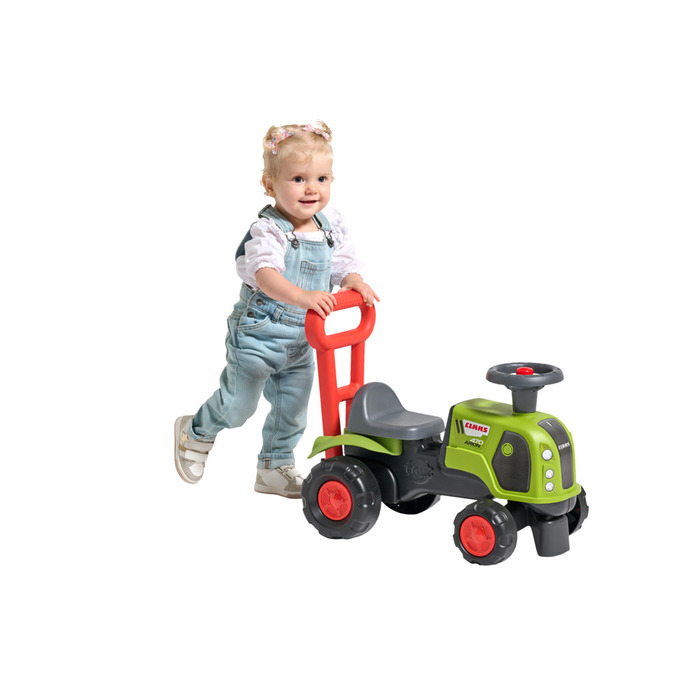 Falk Claas-traktor m/skubbehåndtag, rat og horn